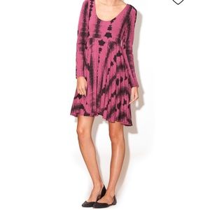 Bel Kazan Printed Scoop Back Long Sleeve Dress size S